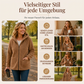 Lässige Plüsch-Kapuzenjacke für Damen