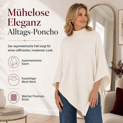 Elegante locker sitzende Strickstola in Uni-Farbe für Damen