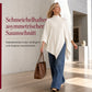 Elegante locker sitzende Strickstola in Uni-Farbe für Damen