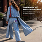 Schicke lange Jeansjacke für Damen