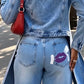 Schicke lange Jeansjacke für Damen
