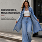 Schicke lange Jeansjacke für Damen