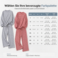 Legeres Streifen-Set aus Oberteil und Hose für Damen