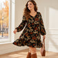 Elegantes Kleid für Damen mit Ahornblatt-Print