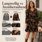 Elegantes Kleid für Damen mit Ahornblatt-Print