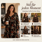 Elegantes Kleid für Damen mit Ahornblatt-Print