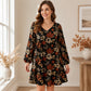 Elegantes Kleid für Damen mit Ahornblatt-Print