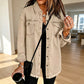 Jeansjacke für Damen mit ausgefranstem Saum und gewaschener Optik
