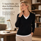 Zweiteiliger Strickpullover mit V-Ausschnitt für Damen