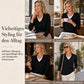 Zweiteiliger Strickpullover mit V-Ausschnitt für Damen