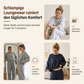 Lässiges, weich gestricktes zweiteiliges Lounge-Set für Damen mit Kapuzen-Reißverschluss-Sweatshirt und Weithosenbein-Hose