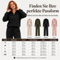 Damen-Set mit Halb-Reißverschluss-Sweatshirt und Weithosen