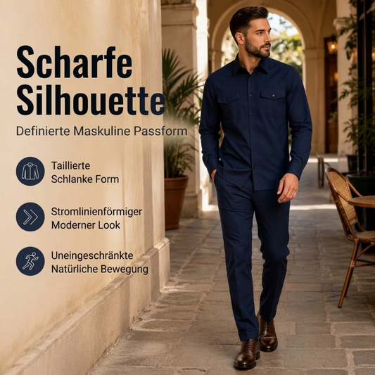 💎👖 Bestseller – Herren Zweiteiler-Set aus Polyester, bestehend aus Hemd und Hose
