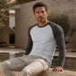 Langarm-Raglan-T-Shirt im Color-Block-Design für Herren