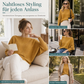 ✨ Feminin & lässig – Schulterfreies Rippstrick-Oberteil – Weicher Stoff, lockere Passform & vielseitig kombinierbar