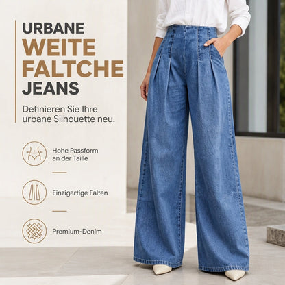 Weite Jeans mit hoher Taille für Damen