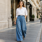 Weite Jeans mit hoher Taille für Damen