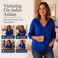 Damen-Strickpullover mit V-Ausschnitt und Reverskragen
