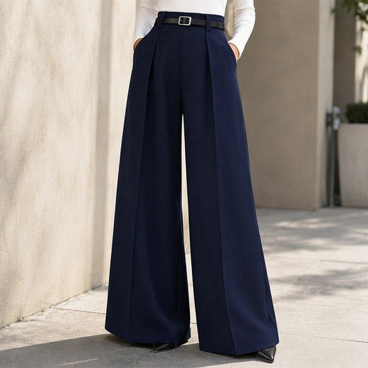 Elegante weit geschnittene Damen-Hosen mit Fall