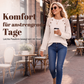 Legeres geripptes Langarmshirt für Damen