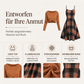 Elegantes Karo-Kleid mit Crop-Top-Set für Damen