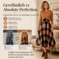 Elegantes Karo-Kleid mit Crop-Top-Set für Damen