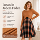 Elegantes Karo-Kleid mit Crop-Top-Set für Damen