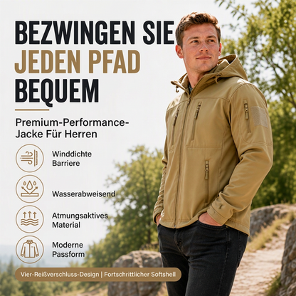 Winddichte, wärmende Softshell-Jacke für Herren