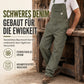 Schwere Baumwolloveralls für Herren, Relaxed Fit, gerades Bein, Utility-Latzhosen mit mehreren Taschen