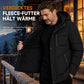 Herren-Wintermantel mit Fleecefutter und abnehmbarer Kapuze