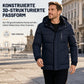 Herren-Wintermantel mit Fleecefutter und abnehmbarer Kapuze