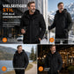 Herren-Wintermantel mit Fleecefutter und abnehmbarer Kapuze