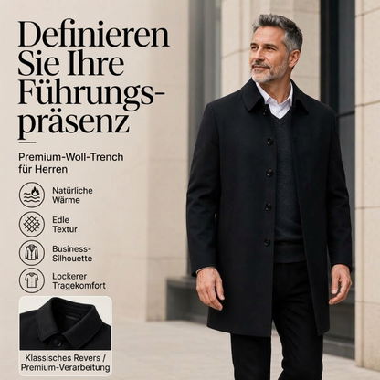 Mittellanger Trenchcoat mit Kragen für Herren