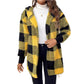 📢🎉50%Rabatt!!!🛍️✨Weites kapuzen-Cardigan für Damen mit Karo-Farblock-Design