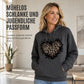 🔥Beliebtes Produkt ！✨Legeres Fleece-Hoodie für Damen mit Leopardenherz-Motiv und Kängurutasche