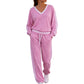 📢🎉50%Rabatt!!!🛍️✨Damen-Set mit V-Ausschnitt-Pullover und Weithosen