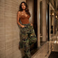 📈 Verkaufshit Nr. 1 – direkt 50%! Retro-Weitbeinjeans für Damen im Camouflage-Design