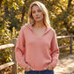 Damen-Strickpullover mit V-Ausschnitt und Reverskragen