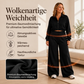 🏅 2000 Stück in 3 Tagen verkauft – schnell sein! Damen-Set aus kurz geschnittenem Sweatshirt mit Reißverschluss und Weithosen