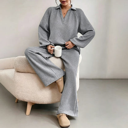 🔥Beliebtes Produkt ！✨Zweiteiler für Damen im lässigen, stilvollen Relaxed-Fit