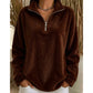 🔥Beliebtes Produkt ！✨Bequemes, gemütliches Quarter-Zip-Sweatshirt für Damen