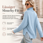 Damen Grobstrick-Pullover mit lockerem Schnitt und Rollkragen