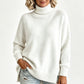 Damen Grobstrick-Pullover mit lockerem Schnitt und Rollkragen