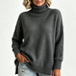 Damen Grobstrick-Pullover mit lockerem Schnitt und Rollkragen