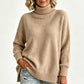 Damen Grobstrick-Pullover mit lockerem Schnitt und Rollkragen