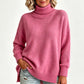 Damen Grobstrick-Pullover mit lockerem Schnitt und Rollkragen