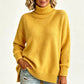 Damen Grobstrick-Pullover mit lockerem Schnitt und Rollkragen