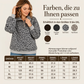 🐆 Damen Sweatshirt mit Leopardenmuster & Viertelreißverschluss – Lässig, bequem & immer passend
