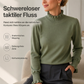🌷 Lässiges Damen-Strickoberteil mit Rüschen & Mock-Neck – Feminin, weich & immer passend