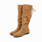 ⌛ Damen Schnürstiefel, schlupfende Wade-Mittelstiefel